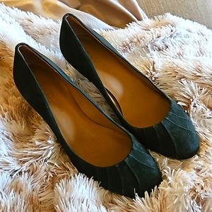 Talbots Block Heel Suede Pump